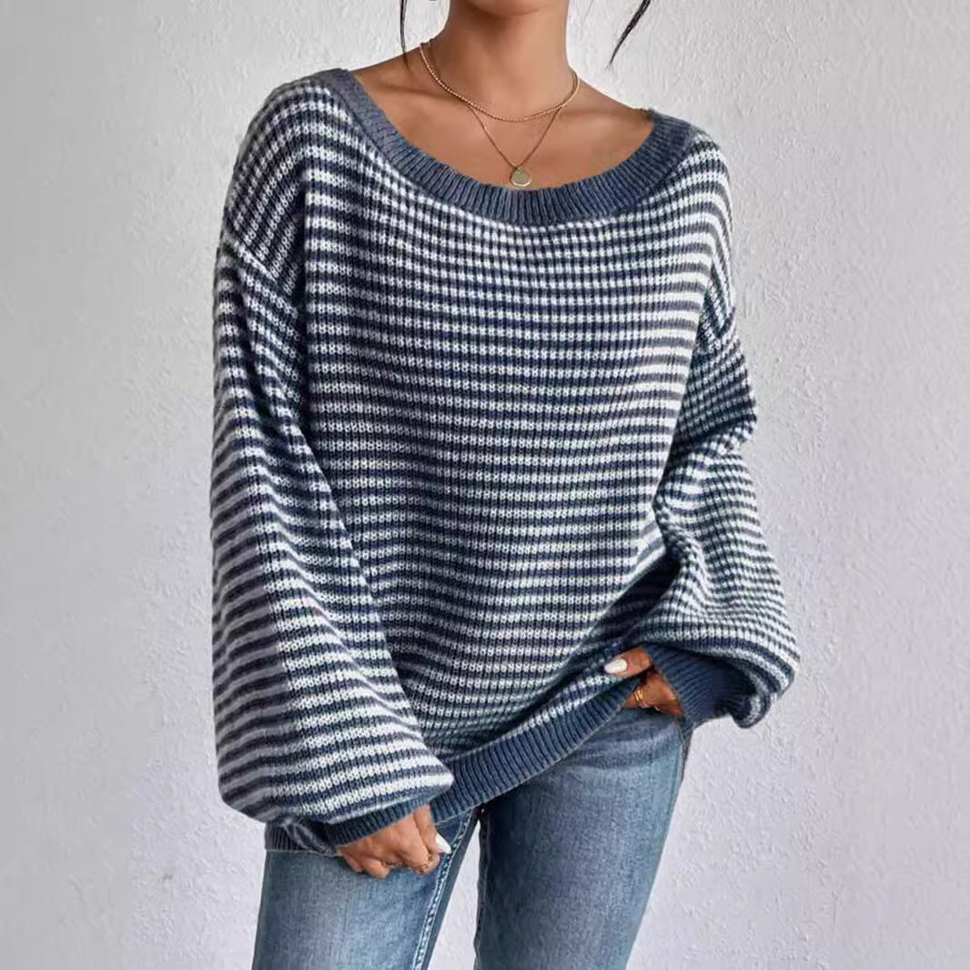 Fleur™ - Baggy Striped Sweater