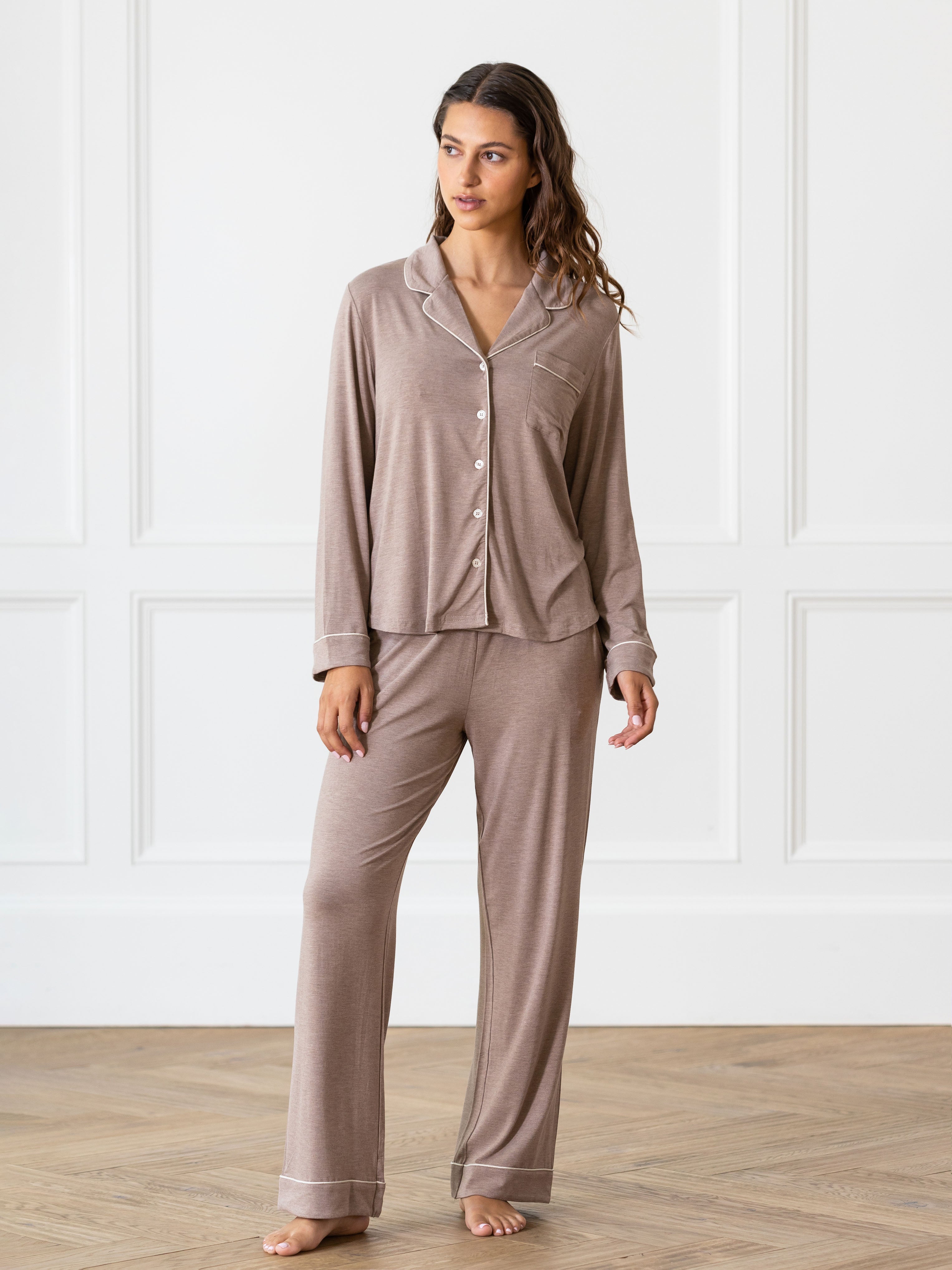 Lot™ Women's Stretch Long Sleeve Pajama Set