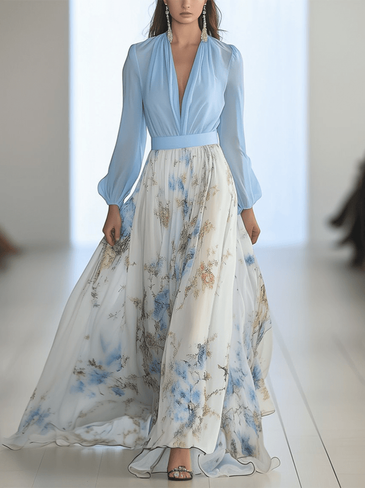 TradeTrends™ |  Long Dress with Floral Print