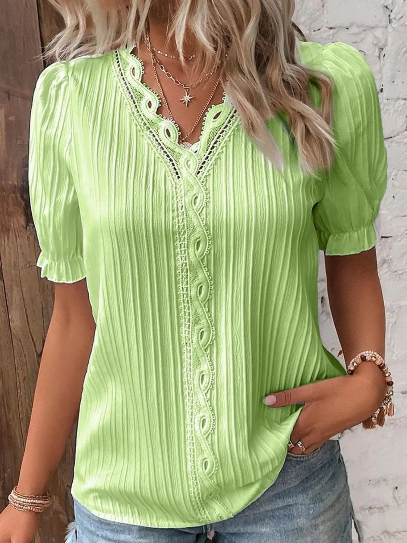 TradeTrends™ | Ivory Lace Whisper Blouse