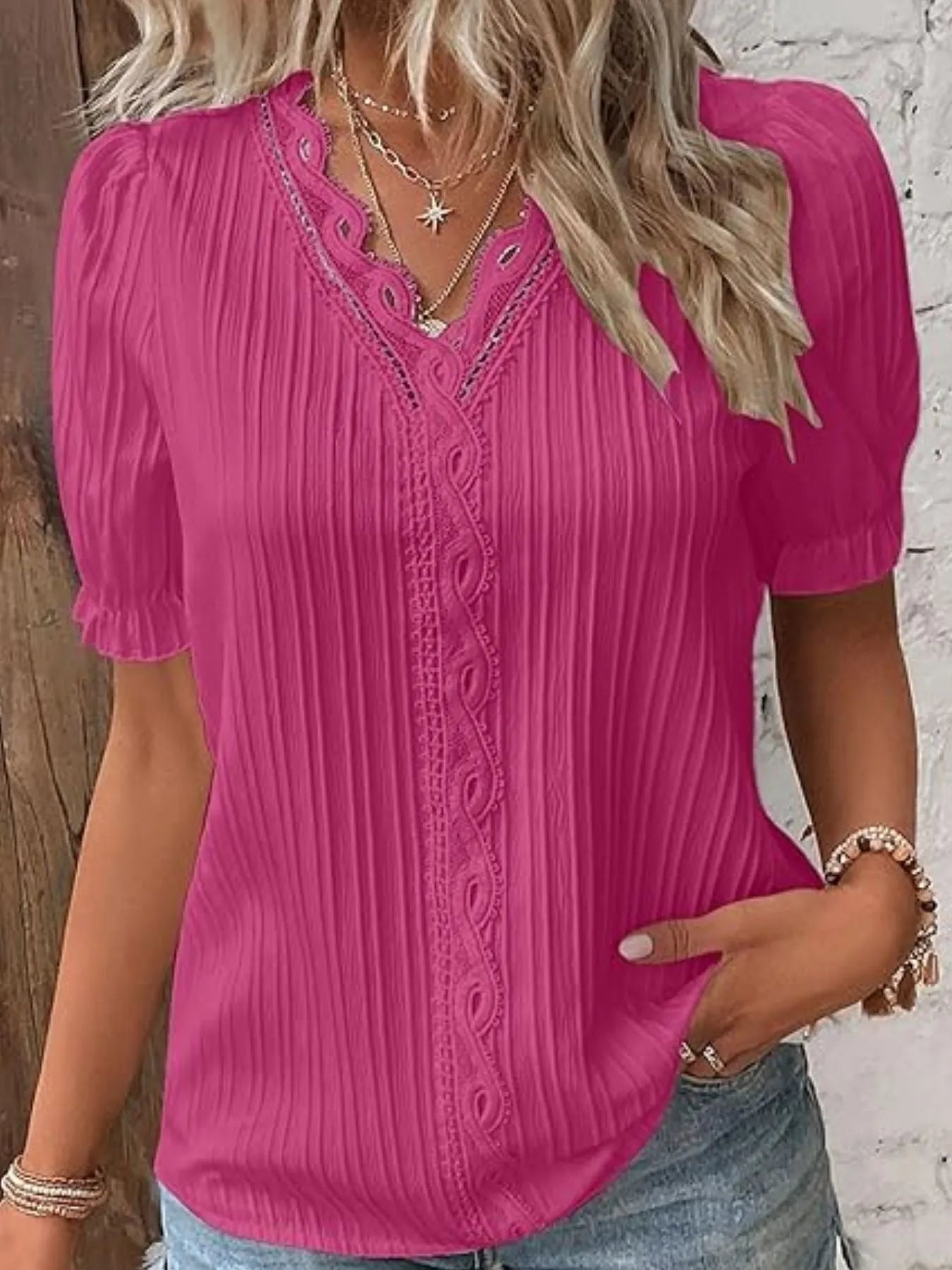 TradeTrends™ | Ivory Lace Whisper Blouse