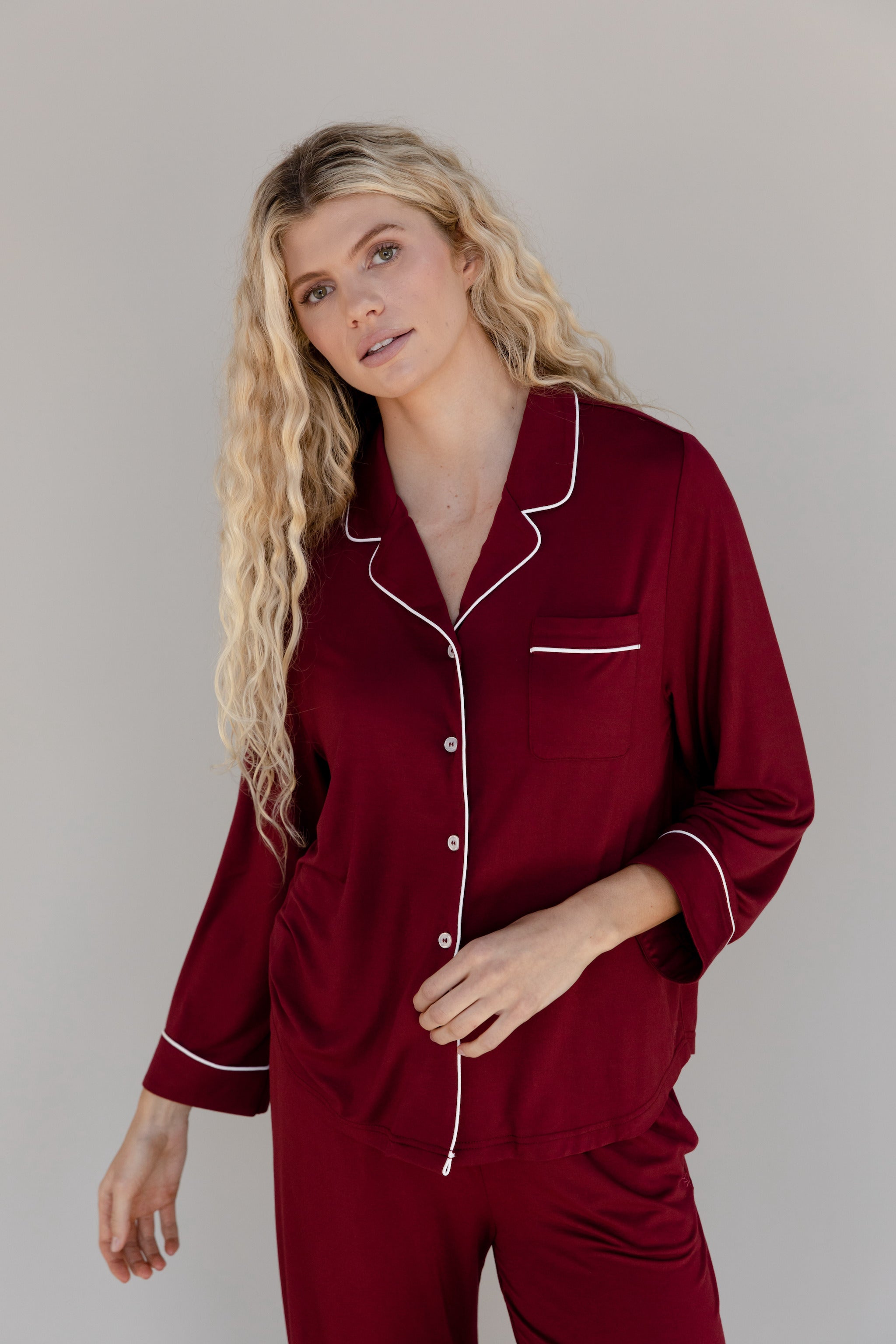 Lot™ Women's Stretch Long Sleeve Pajama Set