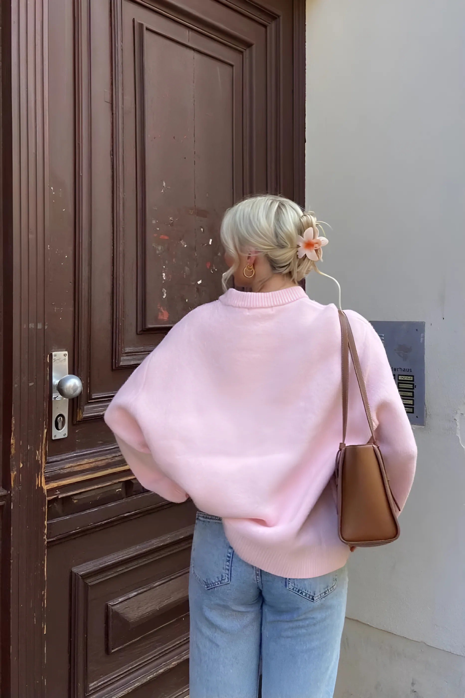 Rosalie™ - Pink Sweater Oversized