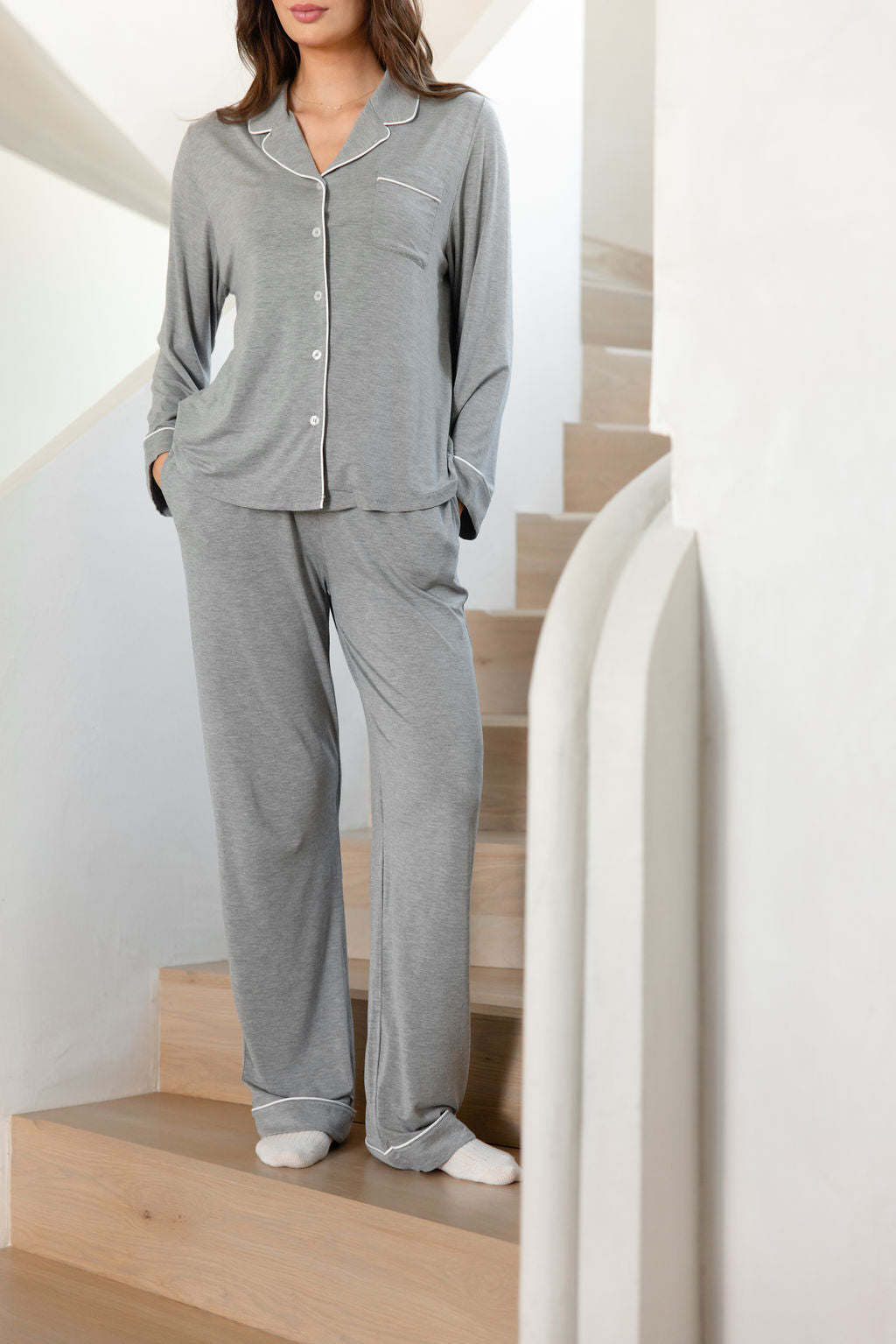 Lot™ Women's Stretch Long Sleeve Pajama Set