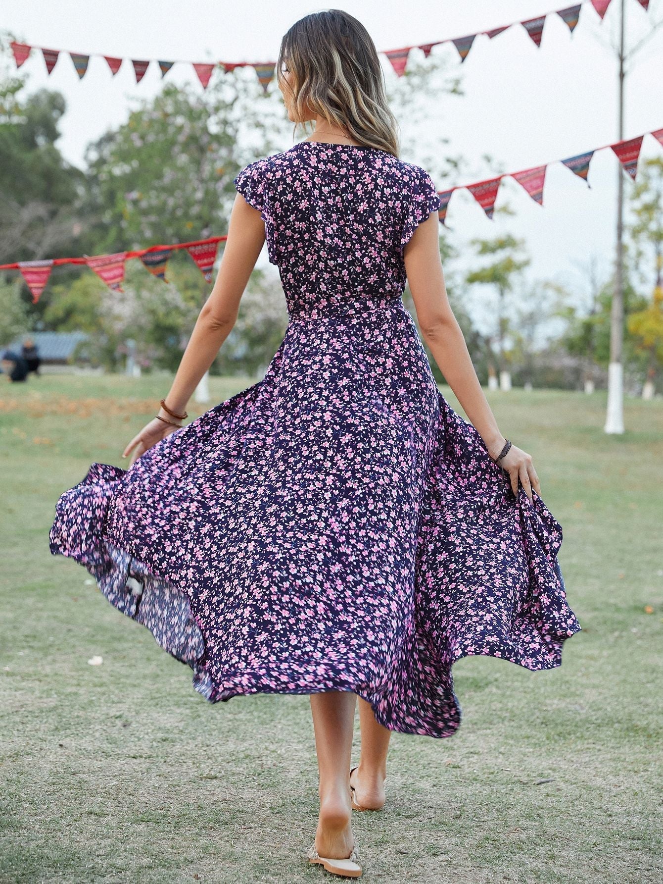 Sleeveless Floral Dress