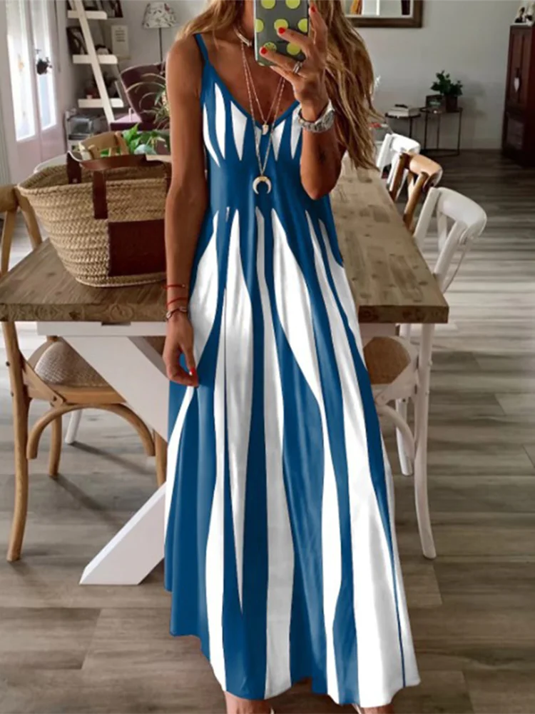 Striped Long Dress
