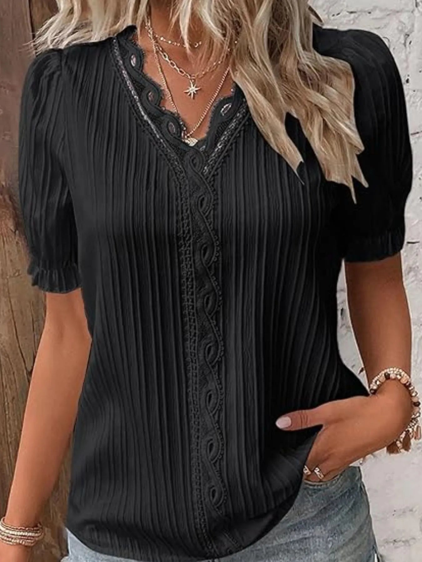 TradeTrends™ | Ivory Lace Whisper Blouse