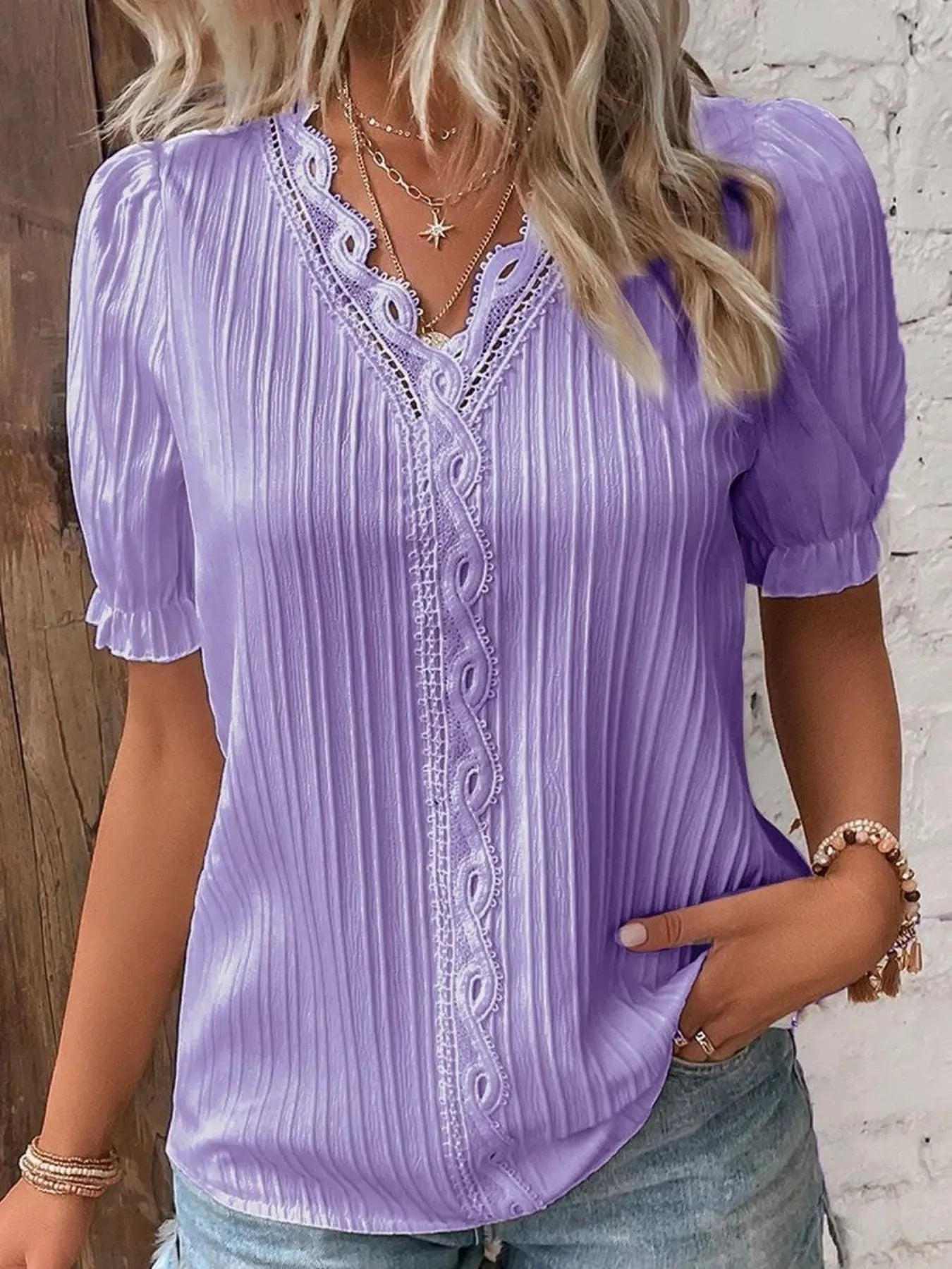 TradeTrends™ | Ivory Lace Whisper Blouse