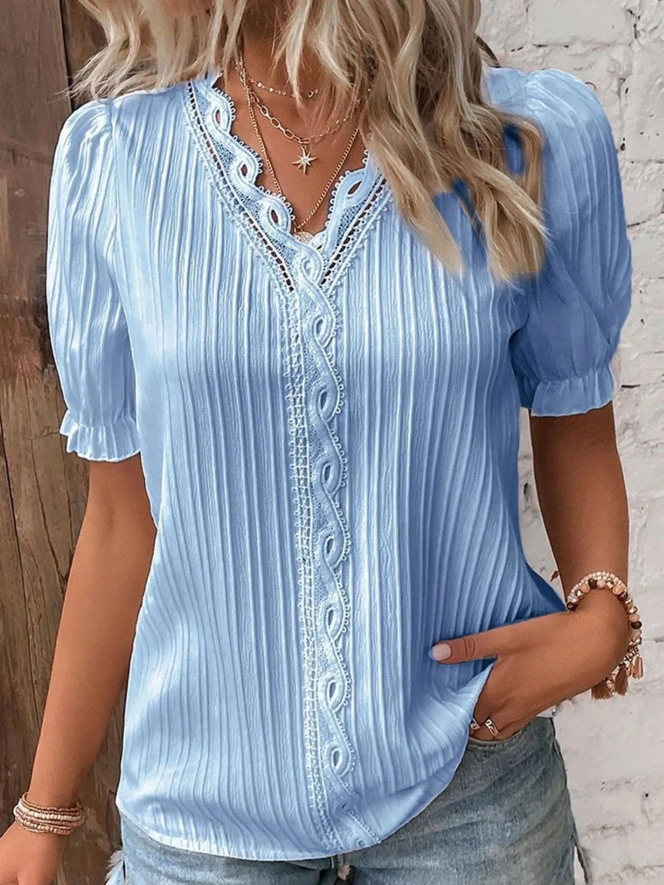 TradeTrends™ | Ivory Lace Whisper Blouse